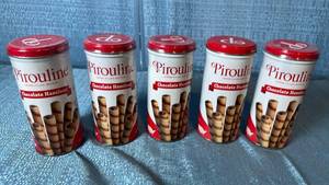 lot 2041 image: Pirouline Chocolate Hazelnut Creme Filled Wafers, 5 Containers