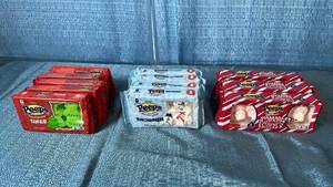 lot 2063 image: Peeps Marshmallow Candy Assortment Trees Snowmen Candy Cane 12 Pack Lot