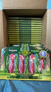 lot 2071 image: Wicked Candy Brooms & Wands 8 Count Sweet Strawberry Sour Green Apple Lot of 31.