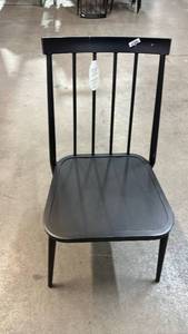 lot 2135 image: Threshold Black Stacking Patio Dining Chair 34.1 H x 20 W x 23.25 D