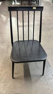 lot 2136 image: Threshold Black Stacking Patio Dining Chair 34.1 H x 20 W x 23.25 D