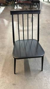 lot 2137 image: Threshold Black Stacking Patio Dining Chair 34.1 H x 20 W x 23.25 D