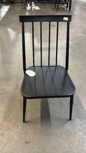 lot 2138 image: Threshold Black Stacking Patio Dining Chair 34.1 H x 20 W x 23.25 D
