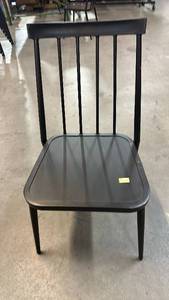 lot 2140 image: Threshold Black Stacking Patio Dining Chair 34.1 H x 20 W x 23.25 D