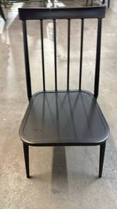 lot 2141 image: Threshold Black Stacking Patio Dining Chair 34.1 H x 20 W x 23.25 D