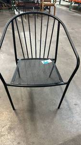 lot 2145 image: Room Essentials Wire Stacking Patio Chair 32in H x 22.5in W x 24.5in D