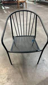 lot 2146 image: Room Essentials Wire Stacking Patio Chair 32 in H x 22.5 in W x 24 in D