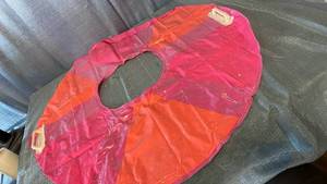 lot 3003 image: Pink and Orange Inflatable Floater with Handles