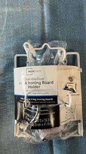 lot 3007 image: Mainstays Over-the-Door Mounting Iron and Ironing Board Holder  White