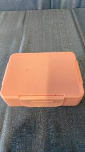 lot 3010 image: Adult Bento Boxes - All In Motion Pink Recycled Polypropylene Lunch Container