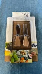 lot 3012 image: Cheeseboard Set with 1 Knife and Fork