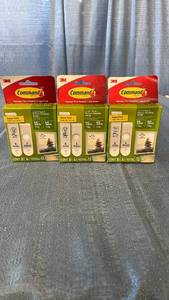 lot 3014 image: 3M Command Large & Medium Picture Hanging Strips Value Pack 12 Pairs Lot of 3