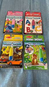 lot 3033 image: Melissa & Doug Water WOW On the Go 4-Pack Water-Reveal Pad Set