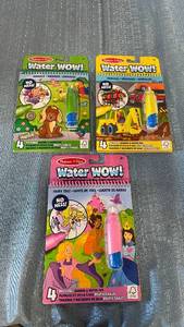 lot 3035 image: Melissa & Doug Water WOW Reusable Books 3-Pack Animals Vehicles Fairy Tale
