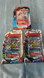 lot 3050 image: Marvel Popn Pinball Travel Size Lot Spider-Man Avengers 3 Pack