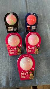 lot 3057 image: Da Bomb Bath 5-Pack Bath Bombs Mermaid Barbie Spider-Man