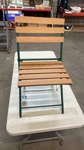 lot 3084 image: Faux Wood Casual Traditional Outdoor Patio Chair Green - Room Essentials