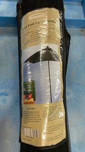lot 3089 image: 7.5 Round Outdoor Patio Umbrella Black - Tempera