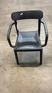 Elba Outdoor Patio Stack Dining Chair Black - Room Essentials