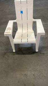 lot 3115 image: Resin Stackable Adirondack Chair Cream - Room Essentials