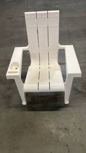 lot 3116 image: Resin Stackable Adirondack Chair Cream - Room Essentials