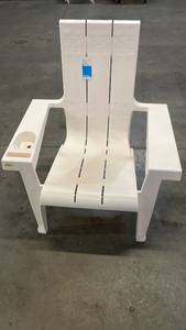 lot 3118 image: Resin Stackable Adirondack Chair Cream - Room Essentials