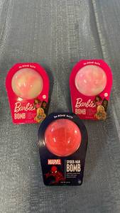 lot 3125 image: Da Bomb Bath Bomb Lot Barbie 2x Spider-Man Bath Fizz 6.5 oz