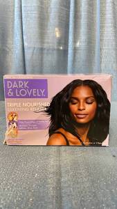 lot 3126 image: Dark and Lovely Triple Nourished Shine Enhancing  Hair Relaxer  for All Hair Types  Regular Strength