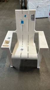 lot 8007 image: Room Essentials White Molded Plastic Adirondack-Style Chair