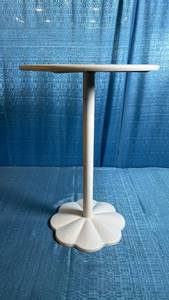 lot 8010 image: Room Essentials Pedestal Accent Table Galvanized Steel Frame Metal Top