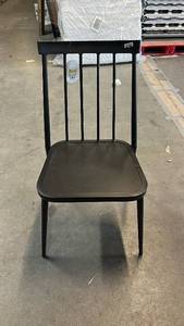 lot 8013 image: Threshold Stacking Patio Dining Chair Black