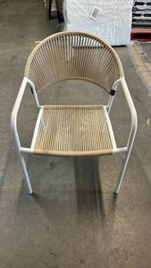 lot 8015 image: Mackworth Stacking Patio Chair Steel Frame 32 x 24 x 27 inches