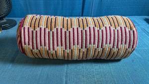 lot 8037 image: Threshold Geo Wave Bolster Pillow 20 x 8 in Wavy Stripe