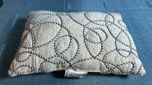 lot 8038 image: Threshold Studio McGee Rope Embroidery Toss Pillow 14 in x 20 in