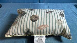 lot 8040 image: Threshold Studio McGee Outdoor Pillow 14 in. x 20 in. Shell Pattern