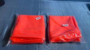 lot 8099 image: LARGER Set of 2 Orange Silicon Protective Mat for Flattop Griddle