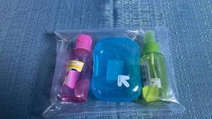 lot 8114 image: up & up 3-Piece Travel Hygiene Kit Spray Bottle Container