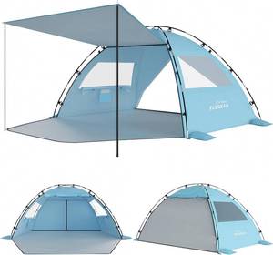 lot 30581 image: Elegear CumbreX  Beach Tent Sun Shelter with Canopy, 6-8 Person, Sky Blue