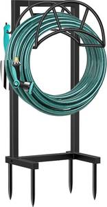lot 30582 image: TomCare Garden Hose Holder, 4 Spikes Heavy Duty Hose Stand for 160FT Hose