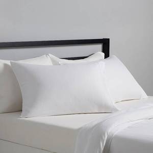 lot 30590 image: Amazon Basics Microfiber Pillowcases, 30 x 20, Set of 2, Bright White