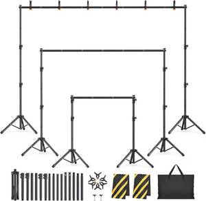 lot 30598 image: Backdrop Stand Kit, 6 Widths, 10x7.5ft Adjustable Background for Parties