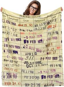 lot 30599 image: Buryeah Book Lovers Gifts for Women Soft Reading Blanket Librarian Bookworm