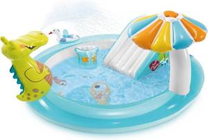 lot 30604 image: INTEX Gator Inflatable Swim Center & Kiddie Pool for Outdoor Play