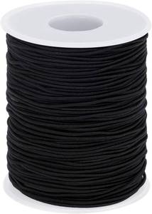 lot 30620 image: Selizo Elastic Cord for Jewelry, 1.2 mm, 109 yd, Black