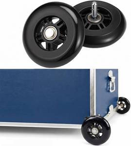 lot 30626 image: Timtin 2 Pcs 4 Camp Trunk Wheels, Removable with Storage Pouch for Dorm