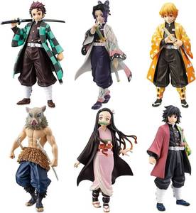 lot 30649 image: 6Pcs Demon Anime Figures Set - Slayer Characters (Standing Pose)