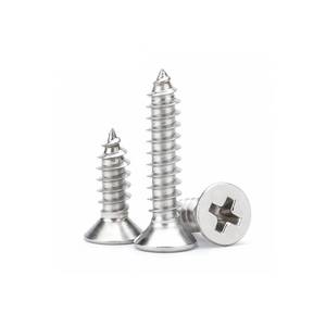 lot 30660 image: #10 x 34 Flat Head Screws, Self-Tapping, 304 Stainless, 100-pack