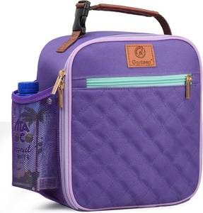 lot 30677 image: Genteen Kids Lunch Box Insulated Cooler with Bottle Holder Purple