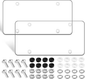 lot 30681 image: XIOGZAXI License Plate Protector 2 Pack, Clear Plate Cover 12.08x6.02