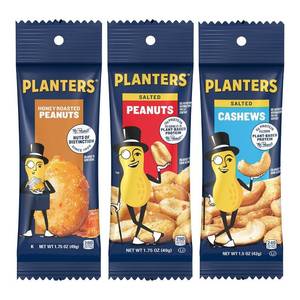 lot 30695 image: PLANTERS Nuts Variety Pack, Plant Based Protein, 1.5 Oz (bag full )